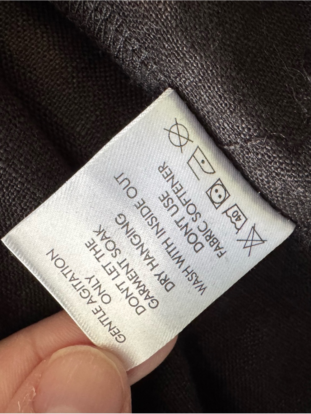 Hand dyed OOAK 100% linen Mantaikotai Wrap Maxi Dress in Black and Brown NWOT - Picture 7 of 9